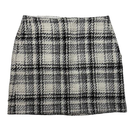 LOFT Tweed Metallic Plaid Skirt - Picture 3 of 4